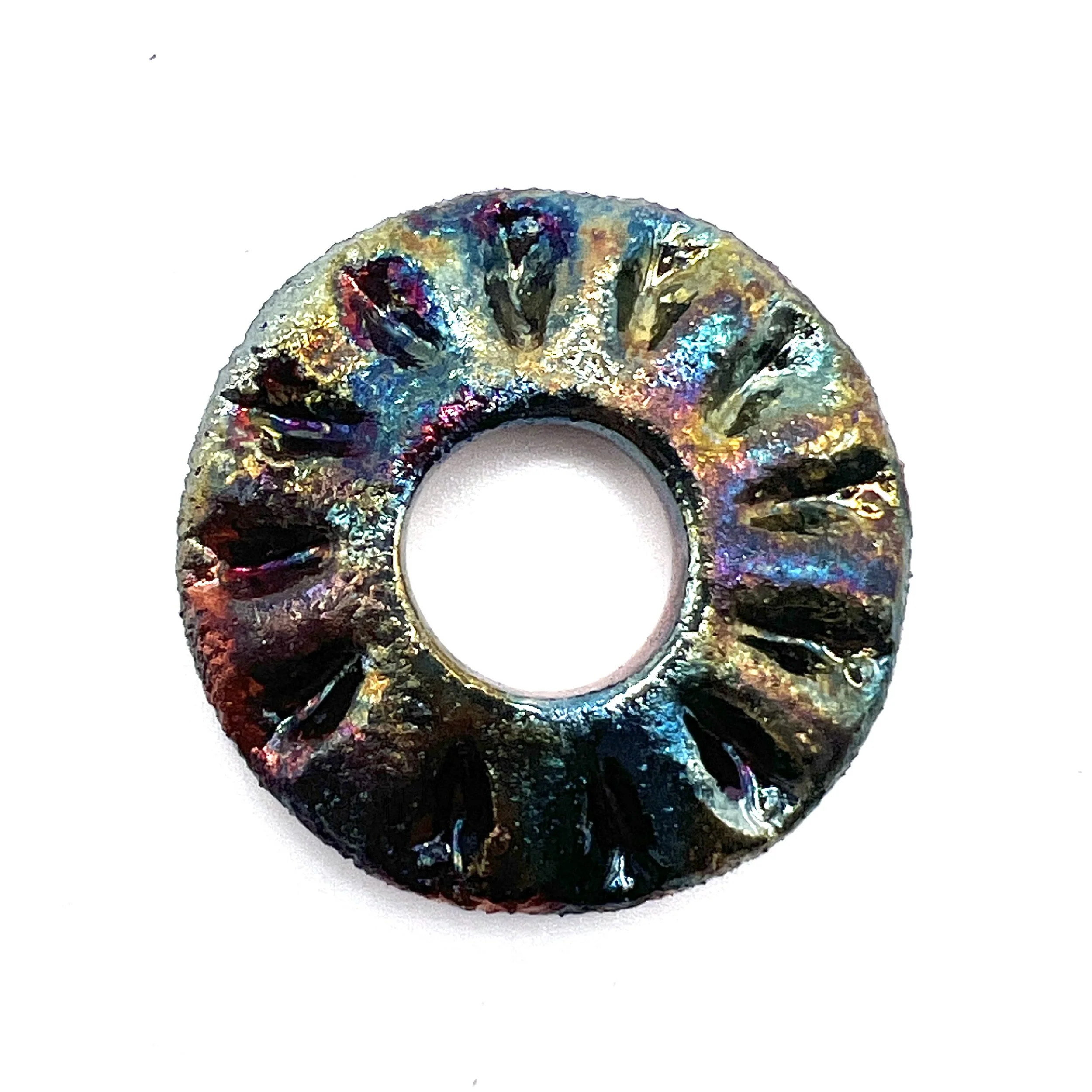 Spike Raku Cabochon Ceramic Jewelry Supplies Handmade by